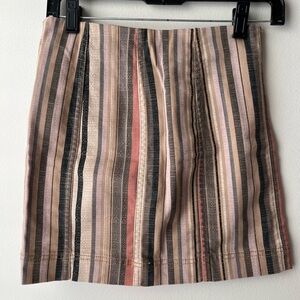 Bodycon Striped Mini Skirt